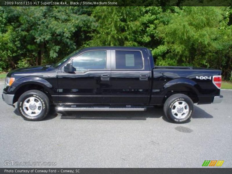 Black / Stone/Medium Stone 2009 Ford F150 XLT SuperCrew 4x4