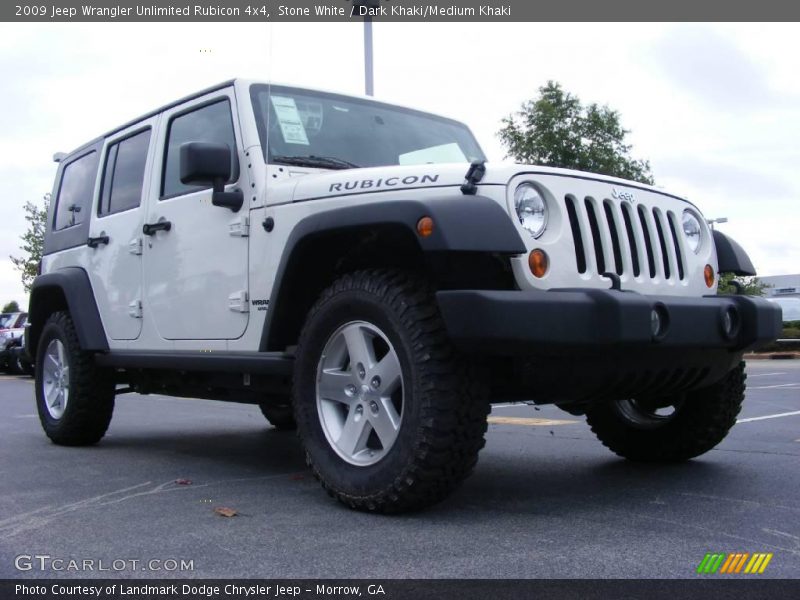 Stone White / Dark Khaki/Medium Khaki 2009 Jeep Wrangler Unlimited Rubicon 4x4