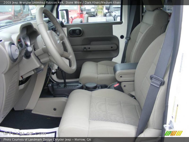 Stone White / Dark Khaki/Medium Khaki 2009 Jeep Wrangler Unlimited Rubicon 4x4