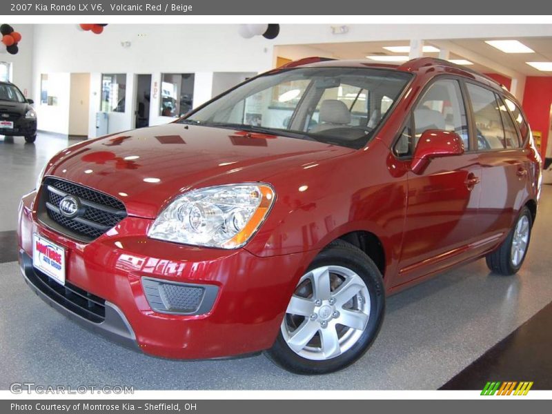 Volcanic Red / Beige 2007 Kia Rondo LX V6