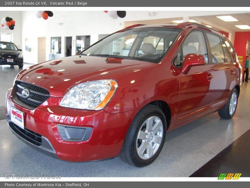 Volcanic Red / Beige 2007 Kia Rondo LX V6