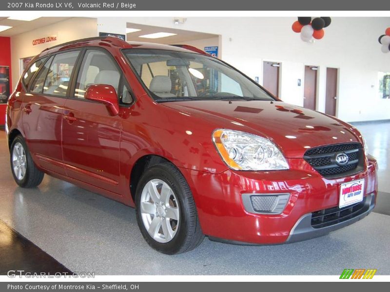 Volcanic Red / Beige 2007 Kia Rondo LX V6