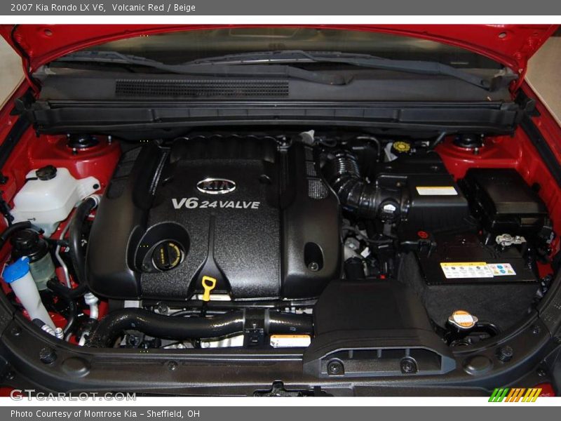 Volcanic Red / Beige 2007 Kia Rondo LX V6