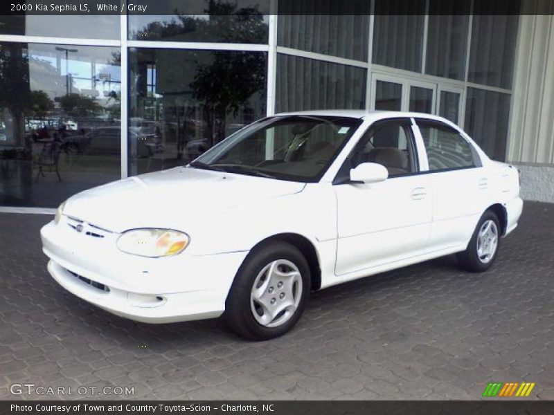 White / Gray 2000 Kia Sephia LS