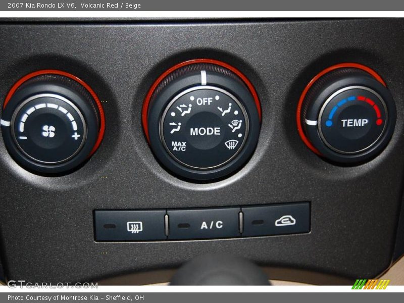 Volcanic Red / Beige 2007 Kia Rondo LX V6