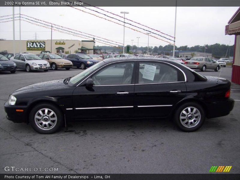 Ebony Black / Beige 2002 Kia Optima SE V6