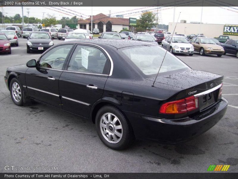 Ebony Black / Beige 2002 Kia Optima SE V6