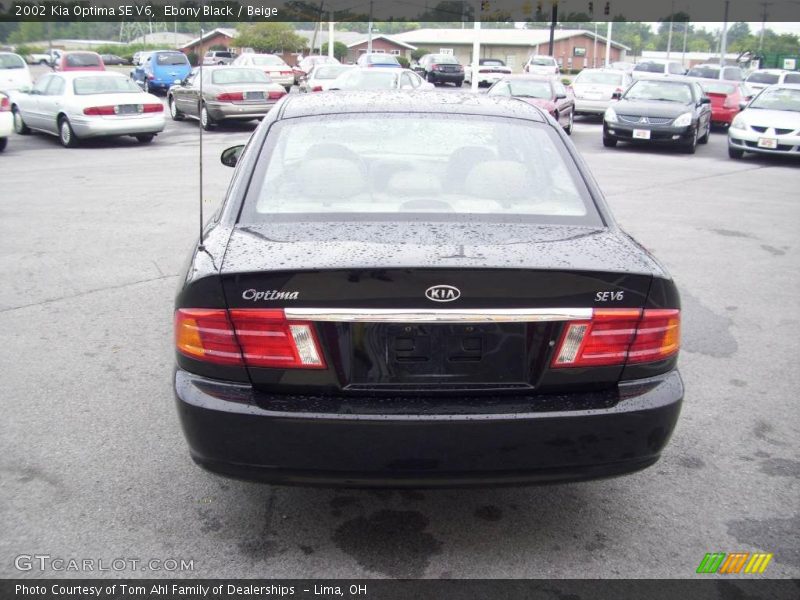 Ebony Black / Beige 2002 Kia Optima SE V6