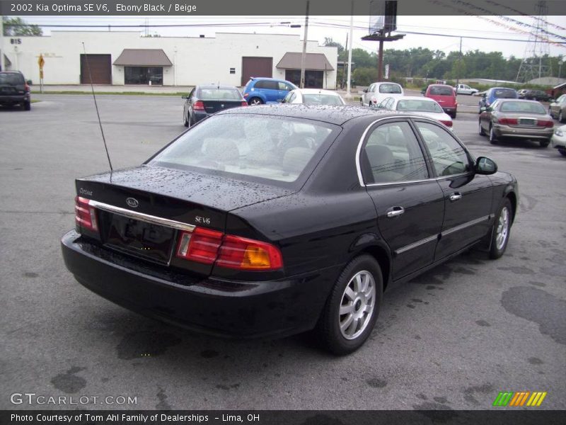 Ebony Black / Beige 2002 Kia Optima SE V6