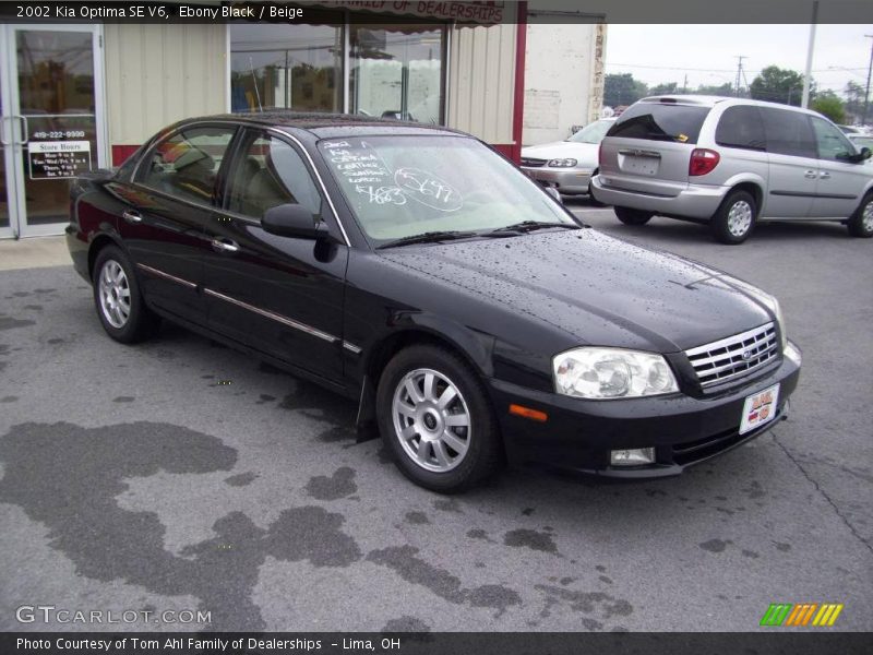 Ebony Black / Beige 2002 Kia Optima SE V6