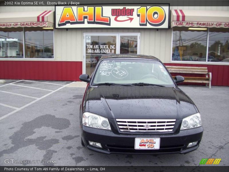 Ebony Black / Beige 2002 Kia Optima SE V6