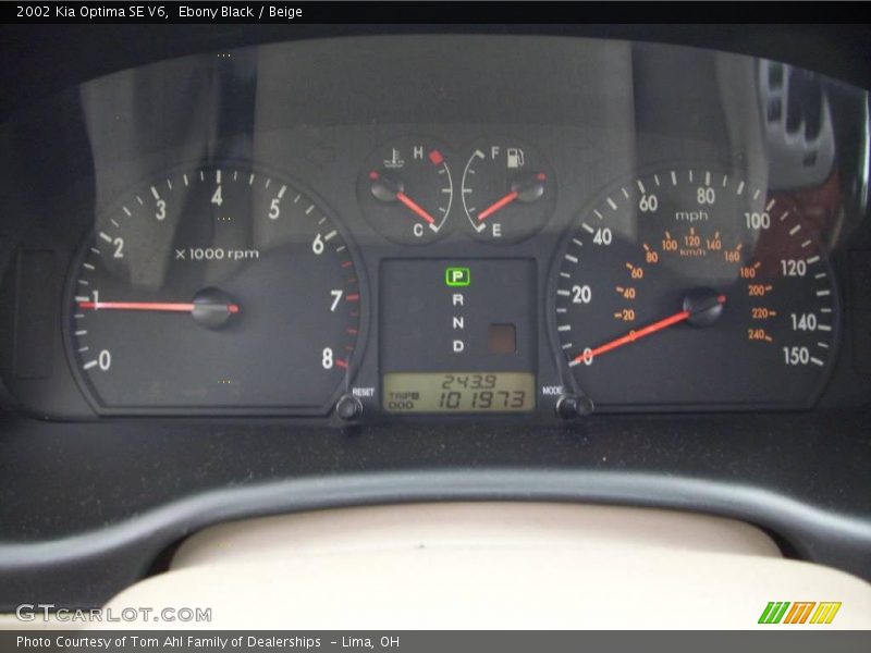 Ebony Black / Beige 2002 Kia Optima SE V6