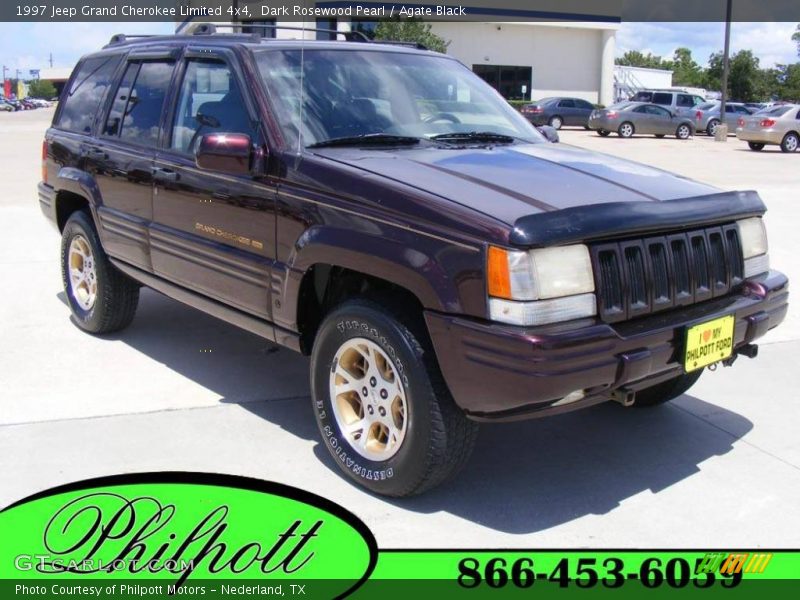 Dark Rosewood Pearl / Agate Black 1997 Jeep Grand Cherokee Limited 4x4