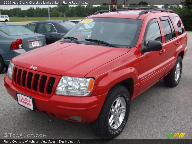 Flame Red / Agate 1999 Jeep Grand Cherokee Limited 4x4