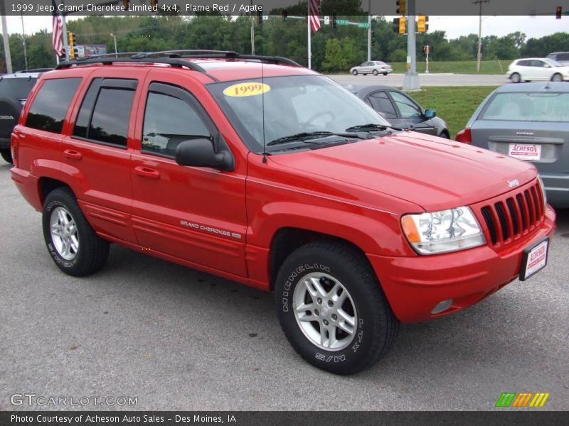 Flame Red / Agate 1999 Jeep Grand Cherokee Limited 4x4
