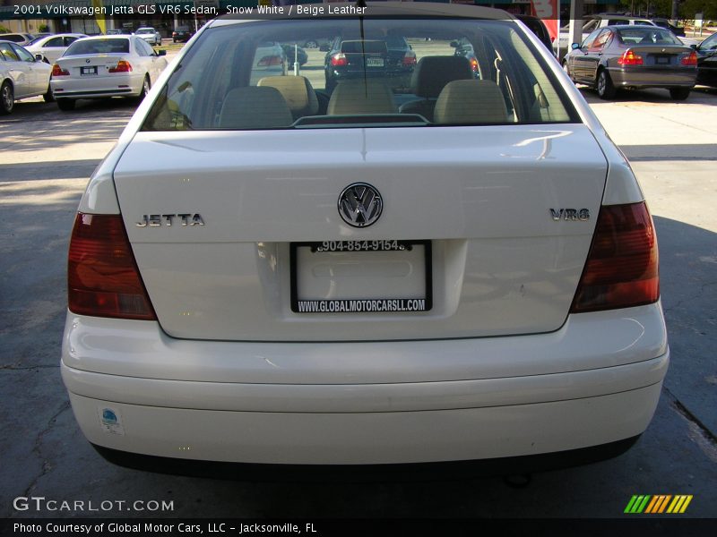 Snow White / Beige Leather 2001 Volkswagen Jetta GLS VR6 Sedan