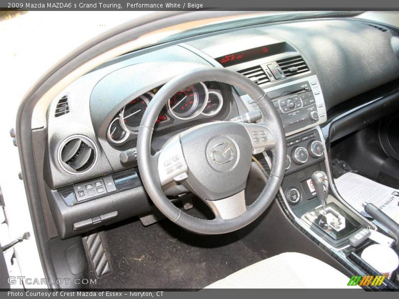 Performance White / Beige 2009 Mazda MAZDA6 s Grand Touring