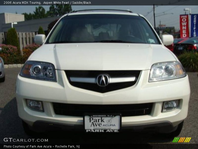 Aspen White Pearl / Saddle/Black 2006 Acura MDX Touring