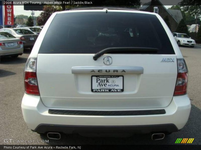 Aspen White Pearl / Saddle/Black 2006 Acura MDX Touring