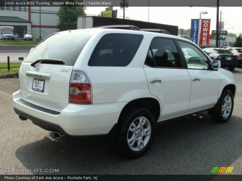 Aspen White Pearl / Saddle/Black 2006 Acura MDX Touring