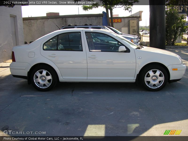 Snow White / Beige Leather 2001 Volkswagen Jetta GLS VR6 Sedan