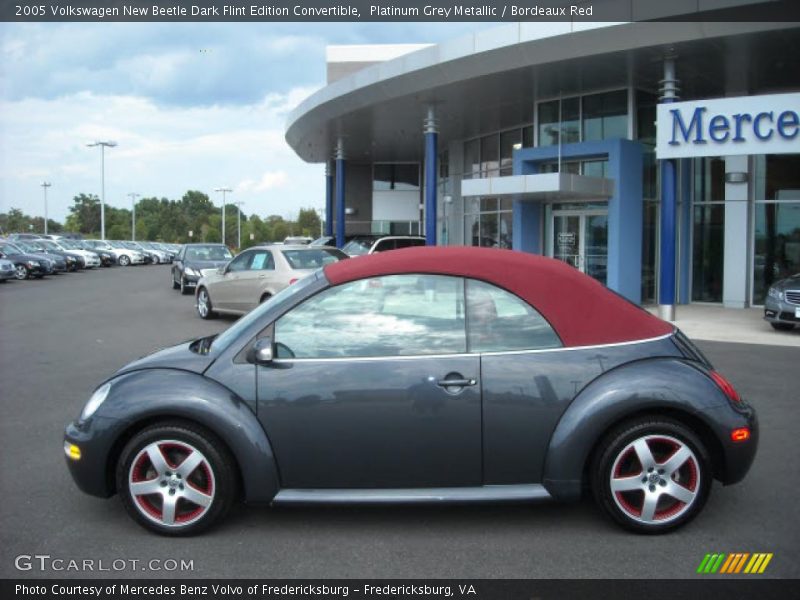 Platinum Grey Metallic / Bordeaux Red 2005 Volkswagen New Beetle Dark Flint Edition Convertible