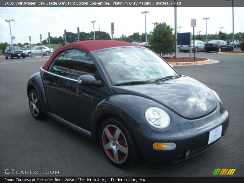 Platinum Grey Metallic / Bordeaux Red 2005 Volkswagen New Beetle Dark Flint Edition Convertible