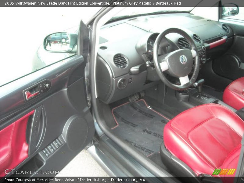 Platinum Grey Metallic / Bordeaux Red 2005 Volkswagen New Beetle Dark Flint Edition Convertible