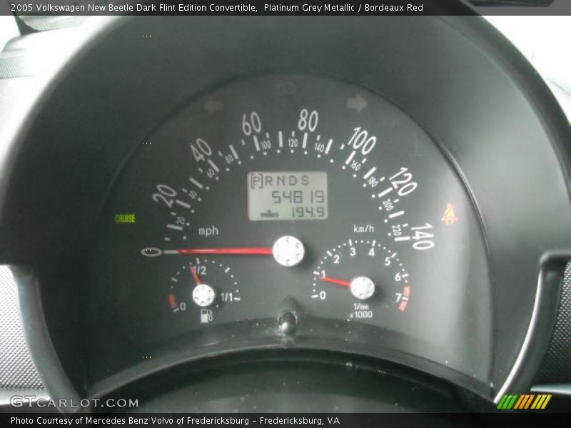 Platinum Grey Metallic / Bordeaux Red 2005 Volkswagen New Beetle Dark Flint Edition Convertible