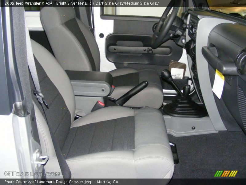 Bright Silver Metallic / Dark Slate Gray/Medium Slate Gray 2009 Jeep Wrangler X 4x4