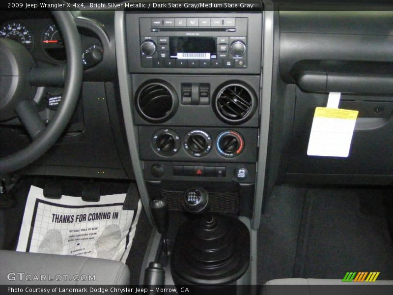 Bright Silver Metallic / Dark Slate Gray/Medium Slate Gray 2009 Jeep Wrangler X 4x4