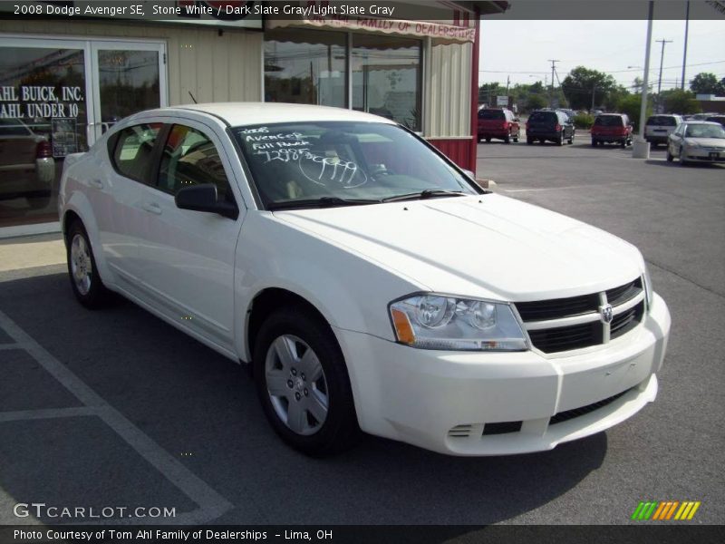 Stone White / Dark Slate Gray/Light Slate Gray 2008 Dodge Avenger SE