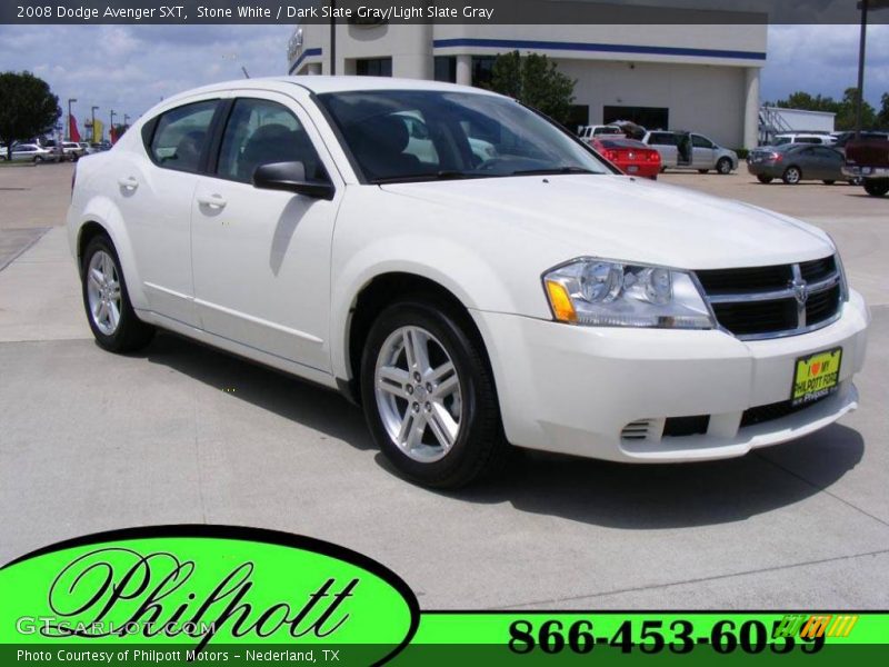 Stone White / Dark Slate Gray/Light Slate Gray 2008 Dodge Avenger SXT