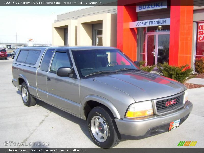 Pewter Metallic / Graphite 2001 GMC Sonoma SLS Extended Cab