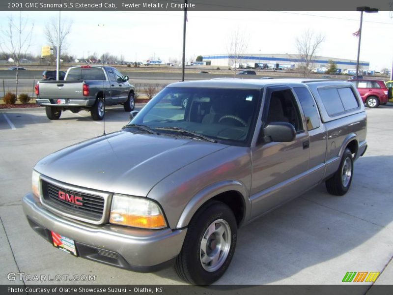 Pewter Metallic / Graphite 2001 GMC Sonoma SLS Extended Cab