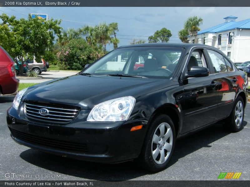 Ebony Black / Gray 2008 Kia Optima LX