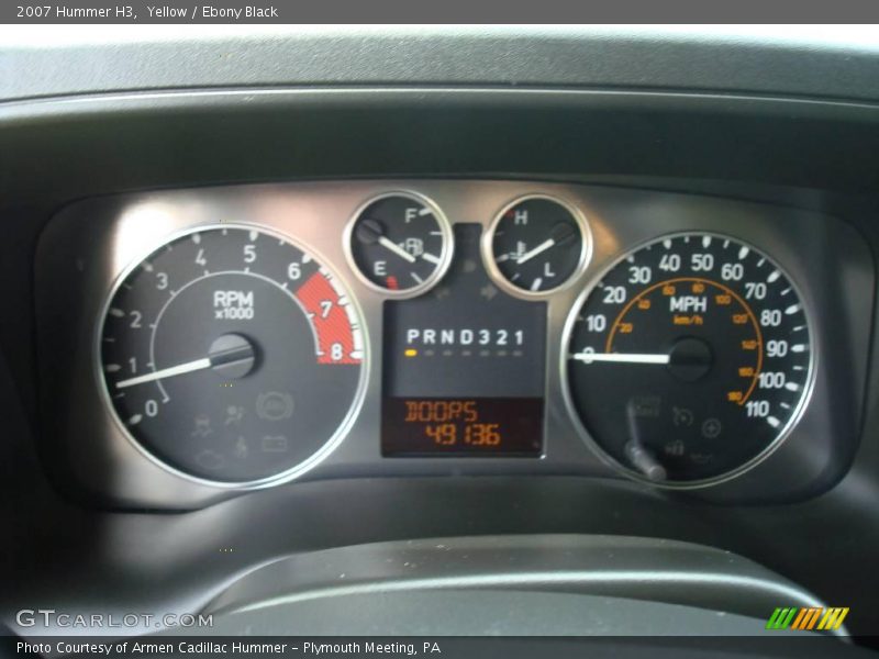 Yellow / Ebony Black 2007 Hummer H3