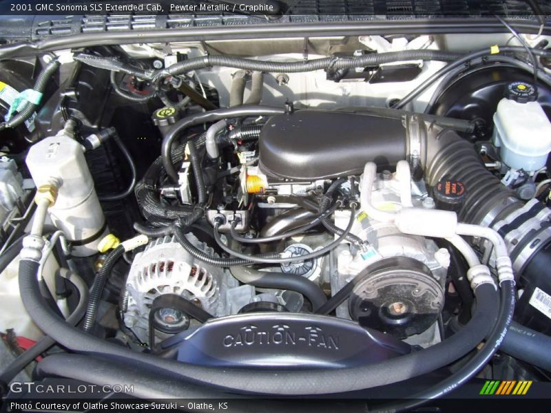 Pewter Metallic / Graphite 2001 GMC Sonoma SLS Extended Cab