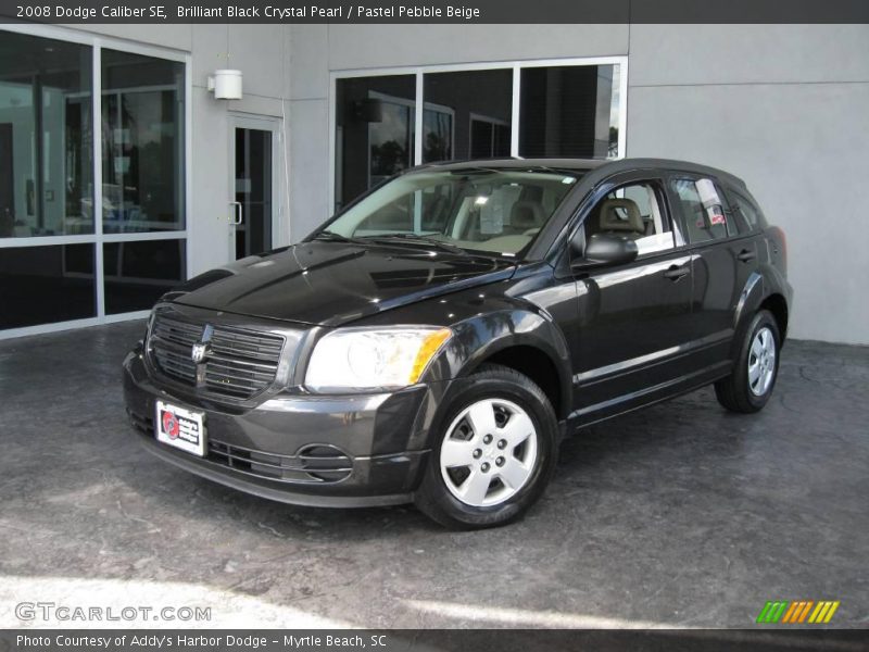 Brilliant Black Crystal Pearl / Pastel Pebble Beige 2008 Dodge Caliber SE
