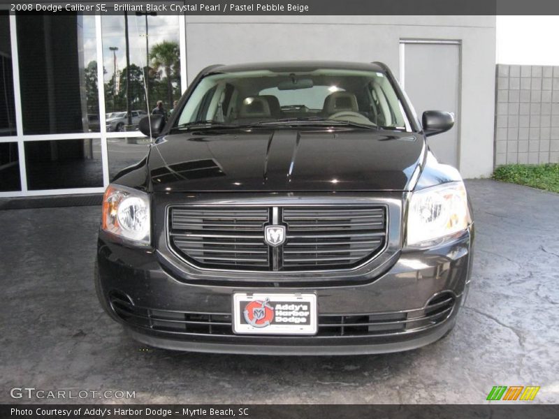 Brilliant Black Crystal Pearl / Pastel Pebble Beige 2008 Dodge Caliber SE