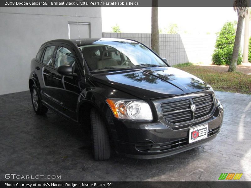 Brilliant Black Crystal Pearl / Pastel Pebble Beige 2008 Dodge Caliber SE