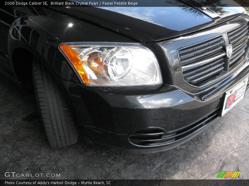 Brilliant Black Crystal Pearl / Pastel Pebble Beige 2008 Dodge Caliber SE