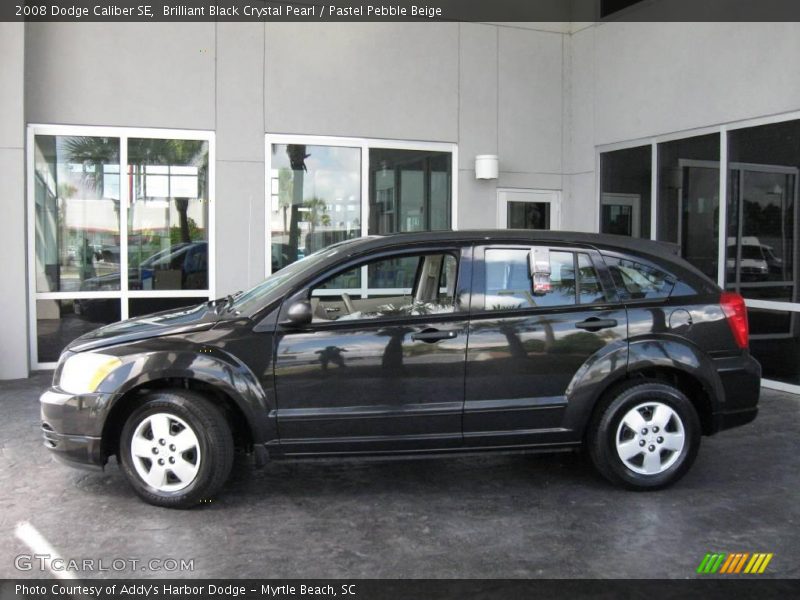Brilliant Black Crystal Pearl / Pastel Pebble Beige 2008 Dodge Caliber SE