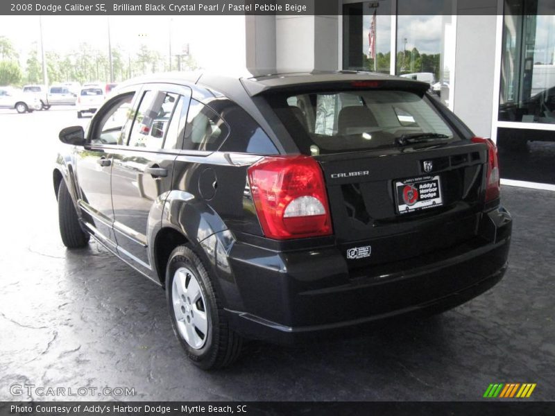 Brilliant Black Crystal Pearl / Pastel Pebble Beige 2008 Dodge Caliber SE