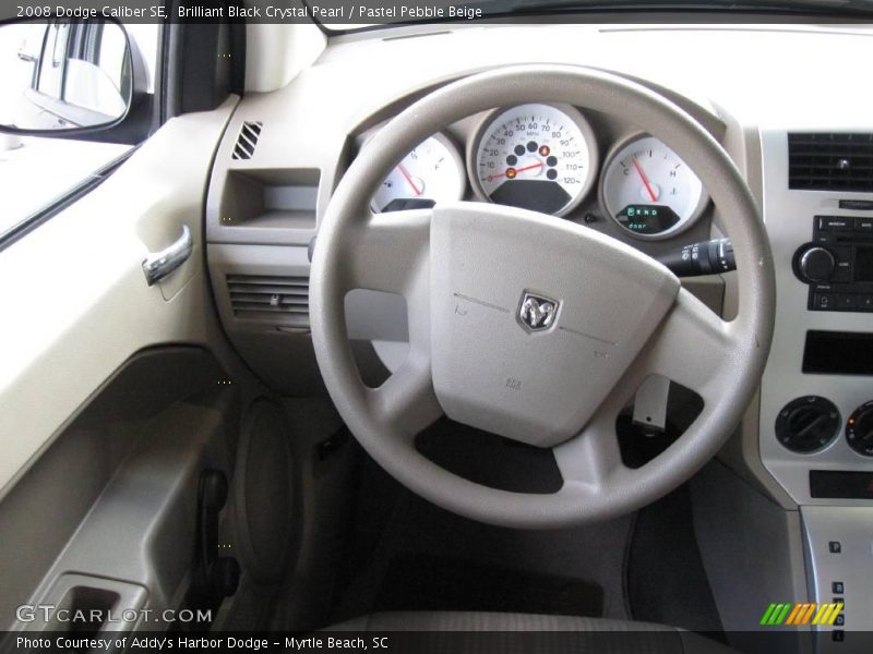 Brilliant Black Crystal Pearl / Pastel Pebble Beige 2008 Dodge Caliber SE