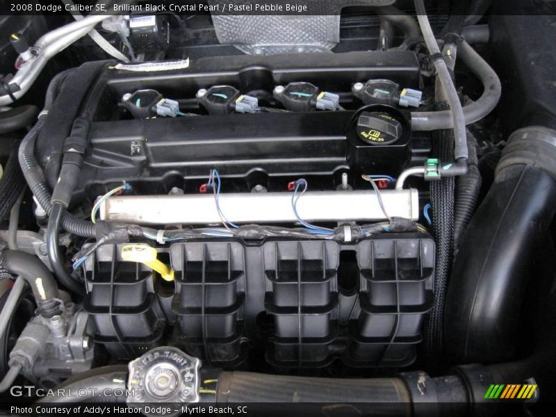 Brilliant Black Crystal Pearl / Pastel Pebble Beige 2008 Dodge Caliber SE