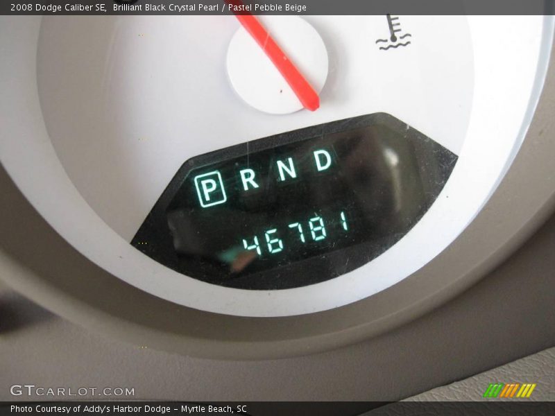 Brilliant Black Crystal Pearl / Pastel Pebble Beige 2008 Dodge Caliber SE