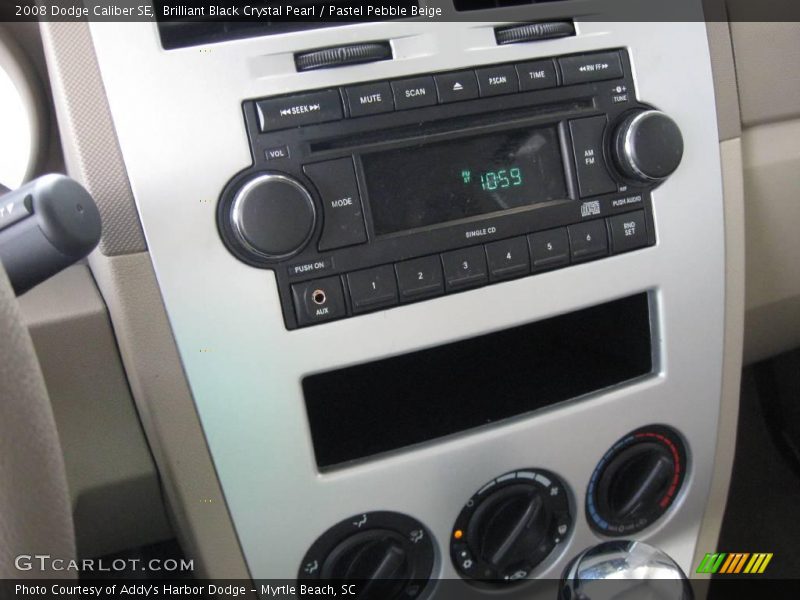 Brilliant Black Crystal Pearl / Pastel Pebble Beige 2008 Dodge Caliber SE