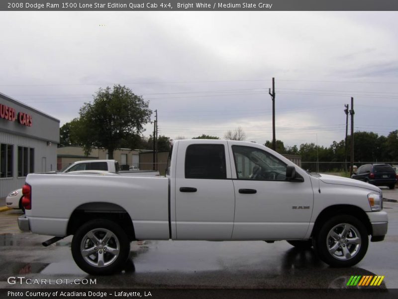 Bright White / Medium Slate Gray 2008 Dodge Ram 1500 Lone Star Edition Quad Cab 4x4