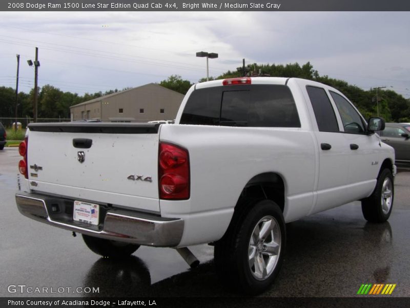 Bright White / Medium Slate Gray 2008 Dodge Ram 1500 Lone Star Edition Quad Cab 4x4